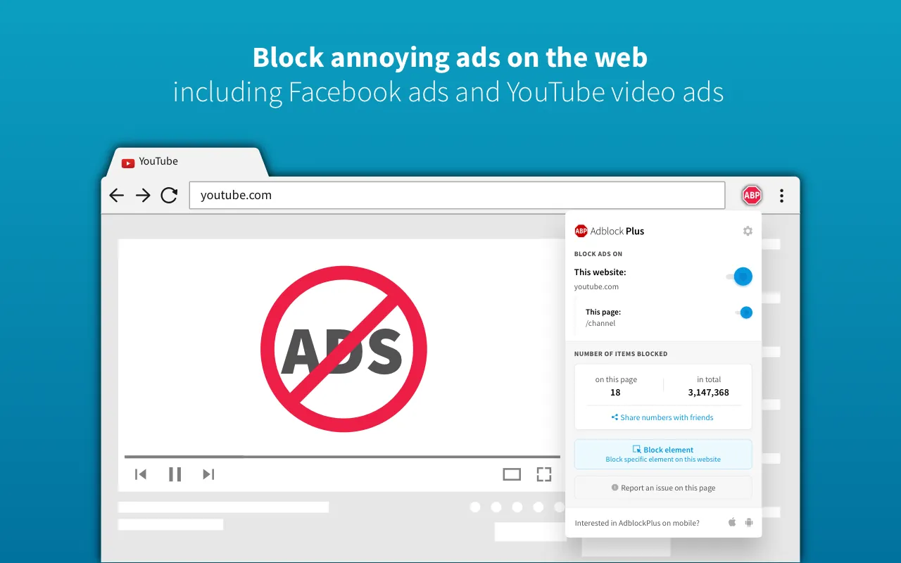 Adblock Plus - free ad blocker screenshot 1